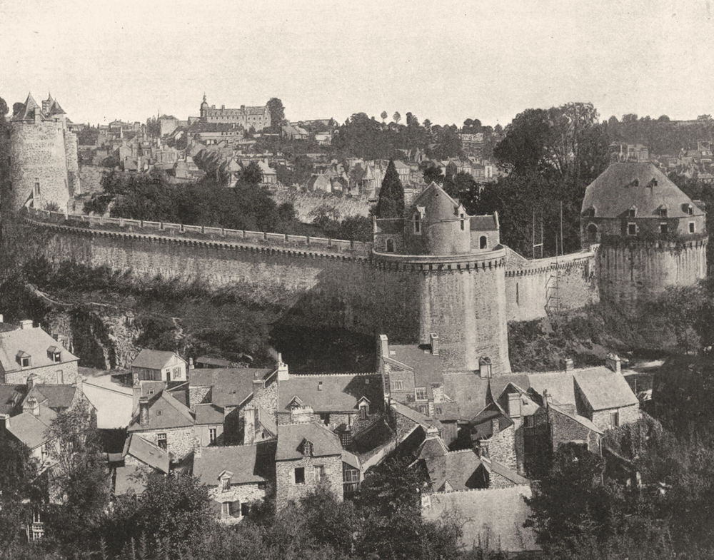 ILLE-ET-VILAINE. Château de Fougères 1902 old antique vintage print picture